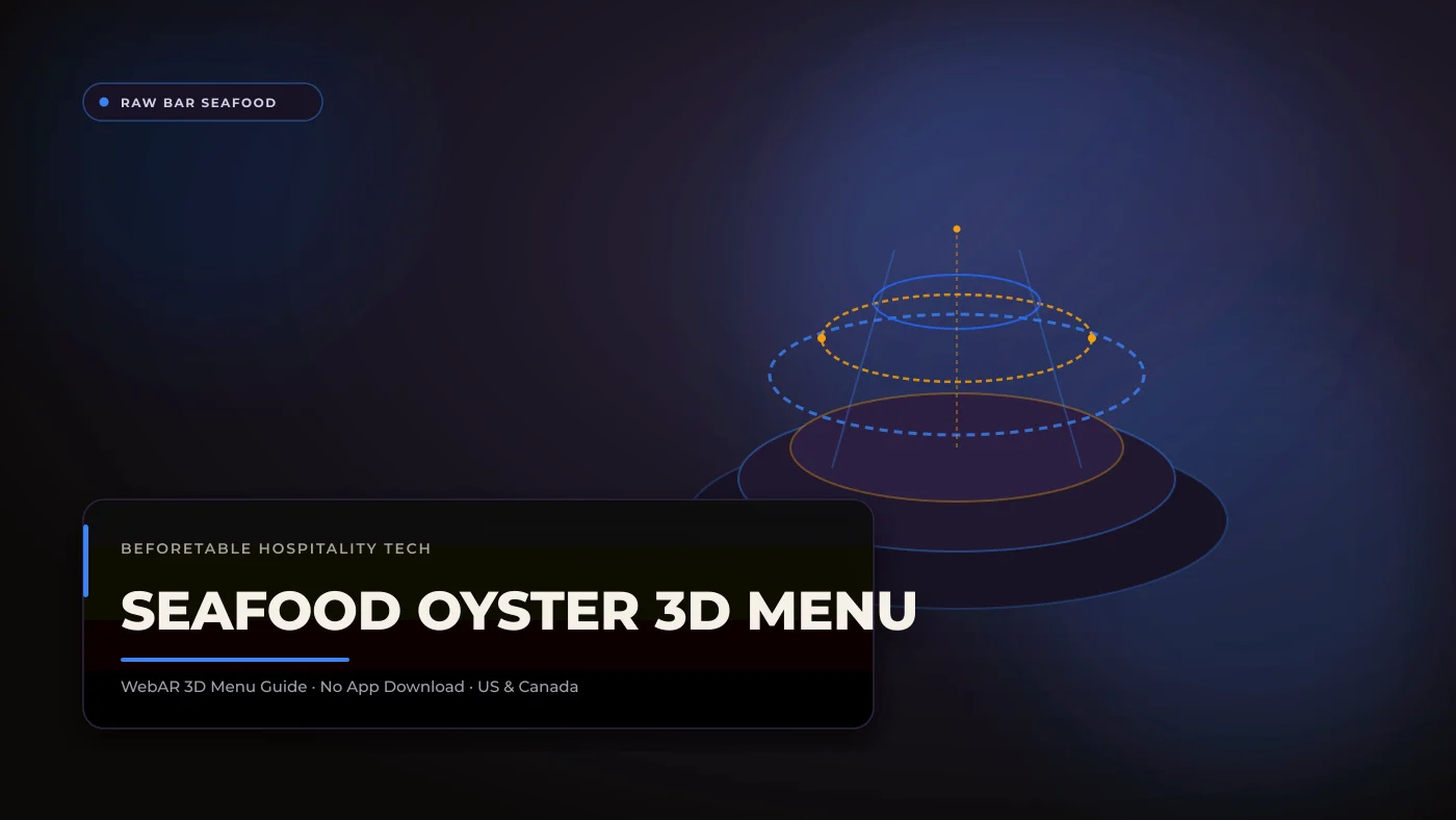 Seafood & Oyster Bar 3D Menu: Merchandising Raw Bars, Towers, and Fresh Catches Seafood & Oyster Bar 3D Menu: Merchandising Raw Bars, Towers, and Fresh Catches - BeforeTable WebAR Restaurant Menu Guide